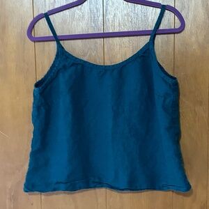 Notperfect linen Rimini Cami in Emerald